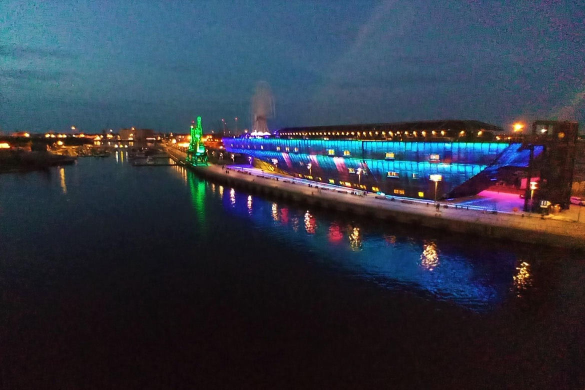 Iluminacja Morskiego Centrum Nauki