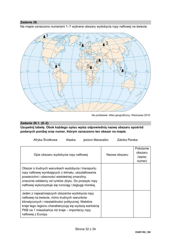 Tak wyglądał arkusz CKE matury z geografii na poziomie rozszerzonym (Formuła 2015)