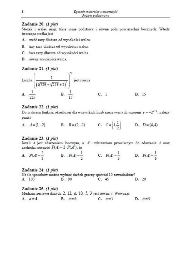 matura 2014 matematyka