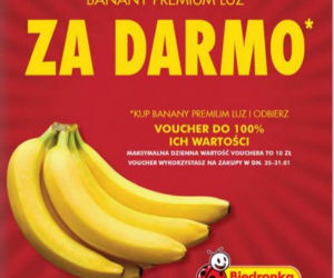 Biedronka - banany za DARMO. Wielkie promocje od 18.01.
