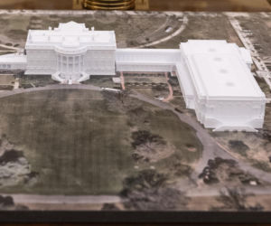 Model of the White House State Ballroom (photo released by the White House on October 22, 2025)