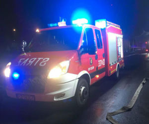 Uszkodzony dystrybutor z gazem pod Poznaniem