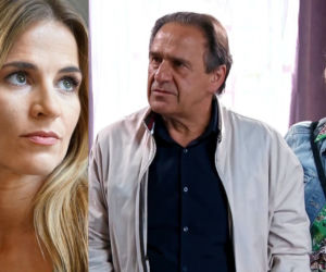 Barwy szczęścia. Magda (Honorata Witańska), Jerzy (Bronisław Wrocławski), Małgorzata (Adrianna Biedrzyńska)