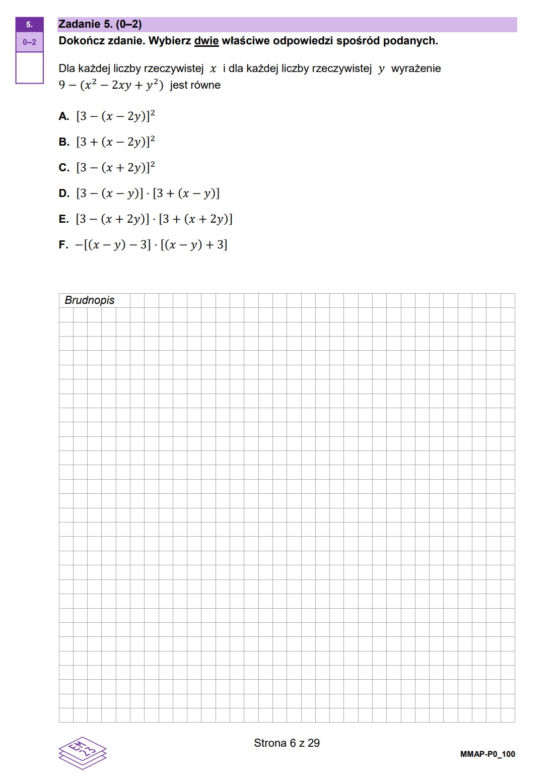 Matura próbna 2023 - Matematyka., arkusze zadań