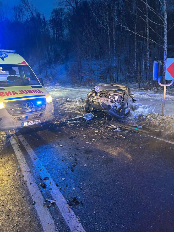 Kłódka. Wypadek na DK 16