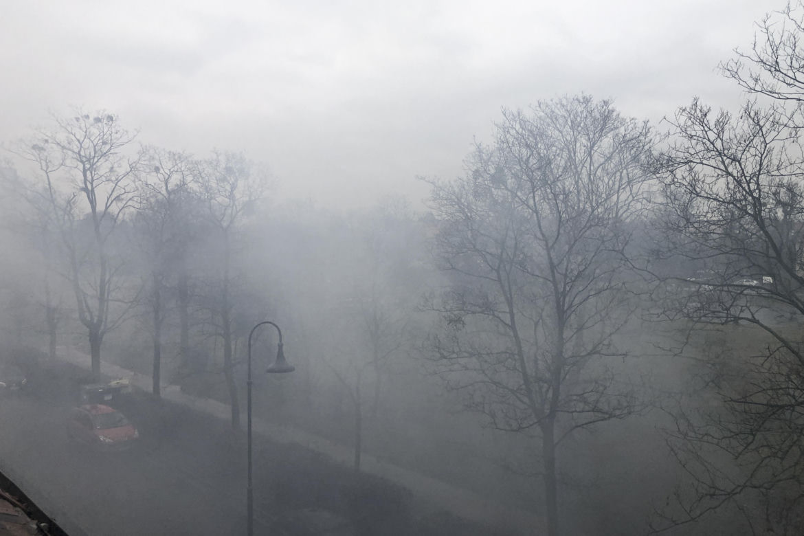 Pożar na wrocławskim Sępolnie we Wrocławiu 
