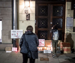 Pogrzeb praw kobiet. Protest po wyroku TK w Krakowie
