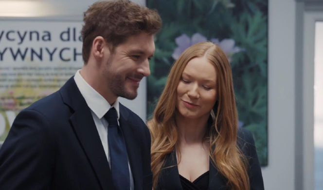 M jak miłość. Marcin (Mikołaj Roznerski), Elżbieta Domańska (Katarzyna Dąbrowska)