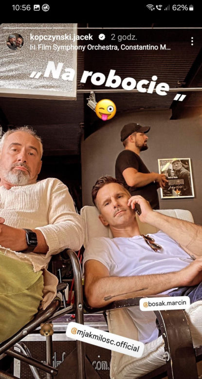 	M jak miłość na planie. Kamil (Marcin Bosak), Adam Werner (Jacek Kopczyński)