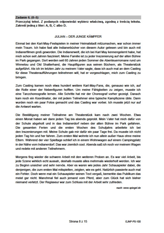 Matura próbna 2021: Język NIEMIECKI. Odpowiedzi i arkusze sprawdzisz TUTAJ [ARKUSZE CKE]