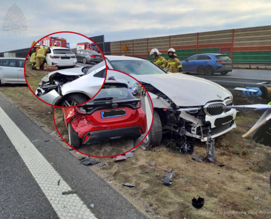 Karambol na A2. Zderzyło się siedem aut!