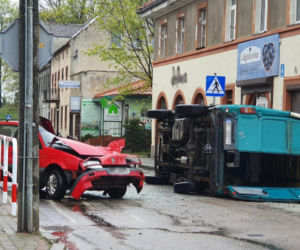 Groźny wypadek w Olsztynku
