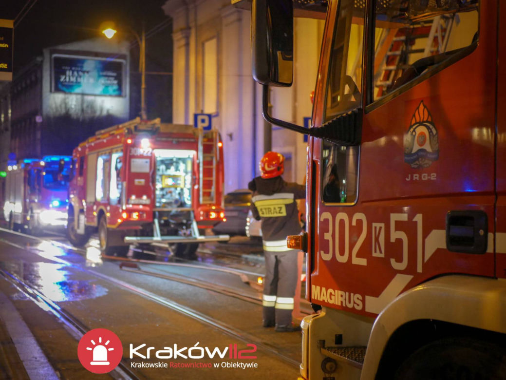 Groźny pożar w budynku Filharmonii Krakowskiej