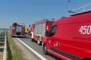Tragiczna kraksa ciężarówek na autostradzie A4! Nie żyje kierowca