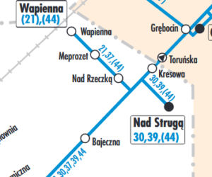 Bajeczna - przystanek w Toruniu