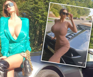 Była dziewczyna Neymara pozuje z Lamborghini