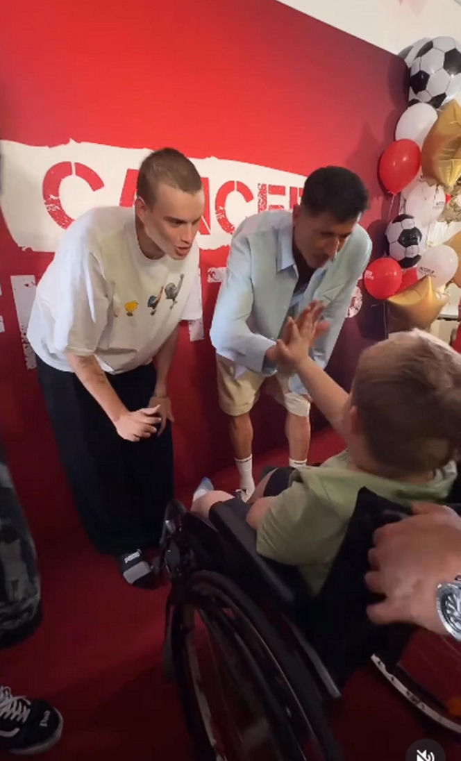 Robert Lewandowski i Łatwogang na wspólnym spotkaniu