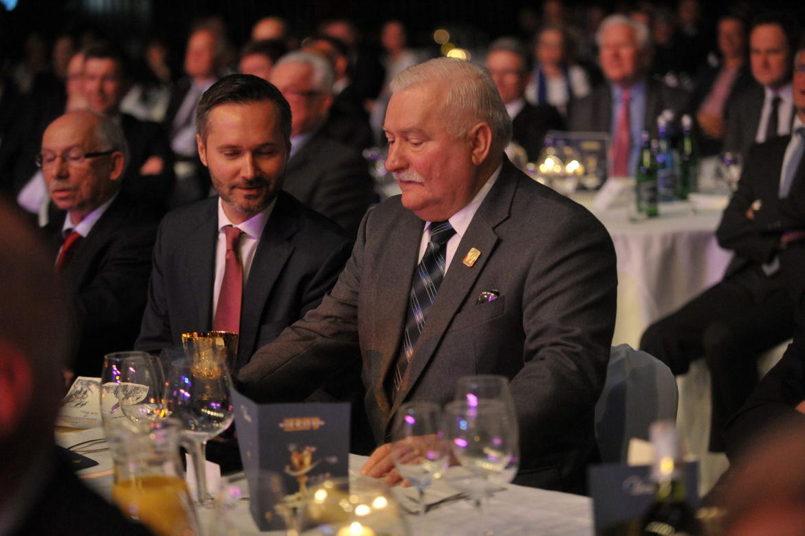 Lech Wałęsa z synem Jarosławem