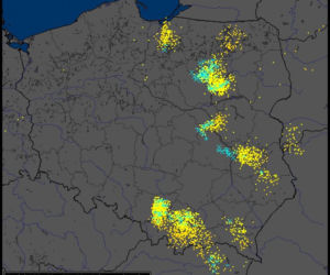 Burze w Polsce 06.07.2012, MAPKA - godzina 15:40