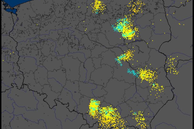 Burze w Polsce 06.07.2012, MAPKA - godzina 15:40