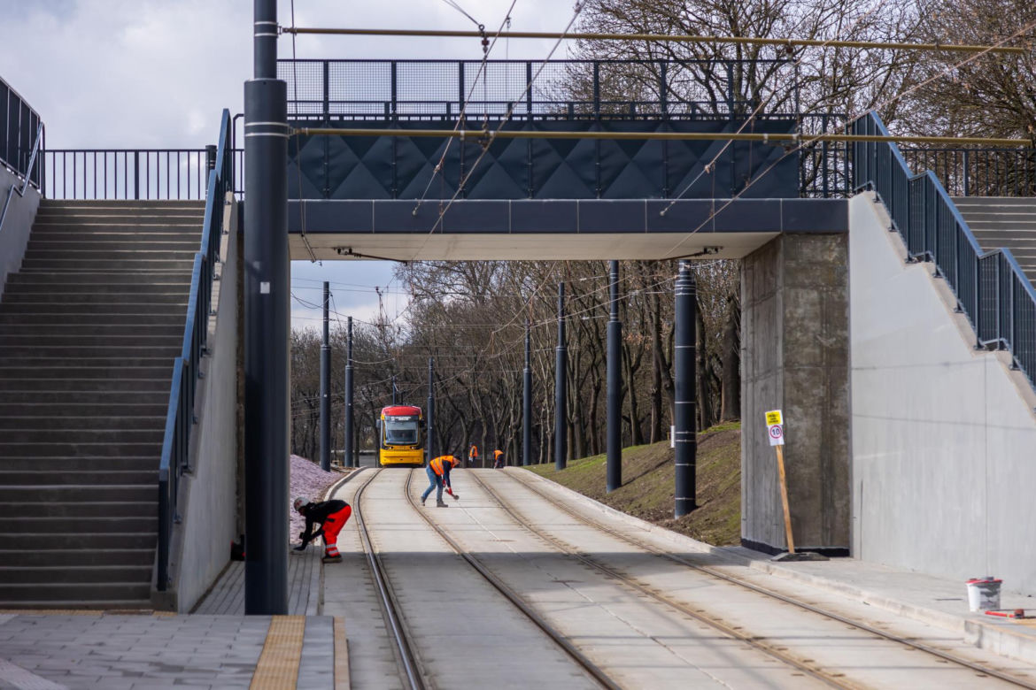 Tramwaj na Kasprzaka i Wolskiej w Warszawie