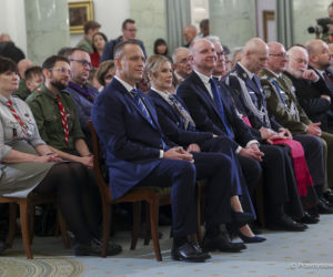 Marta Nawrocka uroczystym spotkaniu z harcerzami