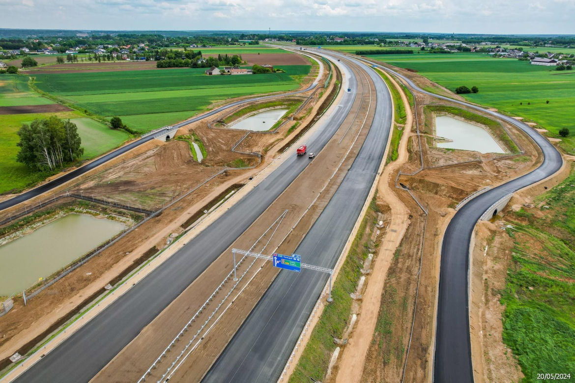 Tak wygląda plac budowy autostrady A2 od węzła Siedlce Zachód do węzła Siedlce Południe 