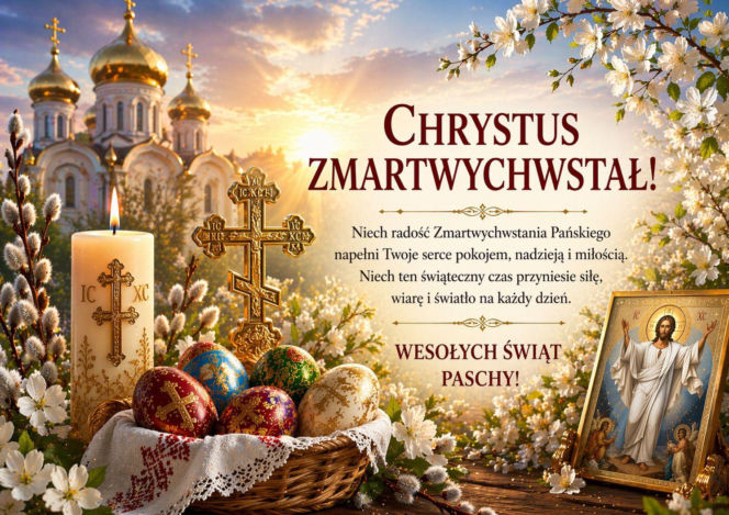 Wielkanoc prawosławna 2026. Kartki i najpiękniejsze życzenia dla bliskich
