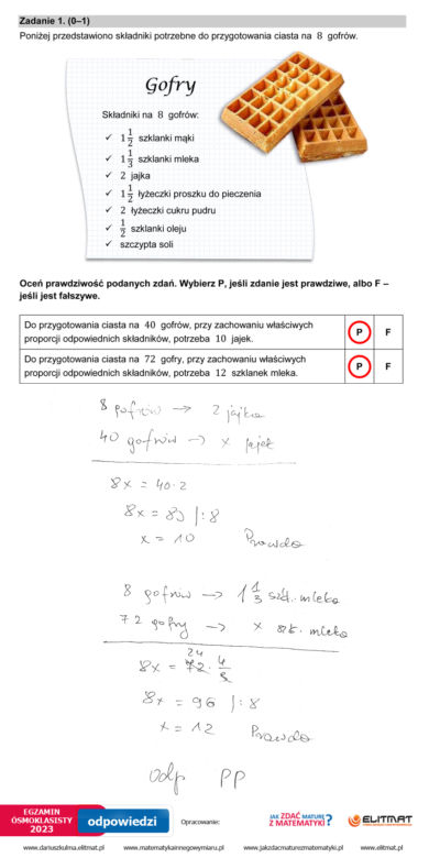 Egzamin ósmoklasisty 2023: matematyka. Zadania, arkusze CKE i odpowiedzi z matematyki [24.05.2023]