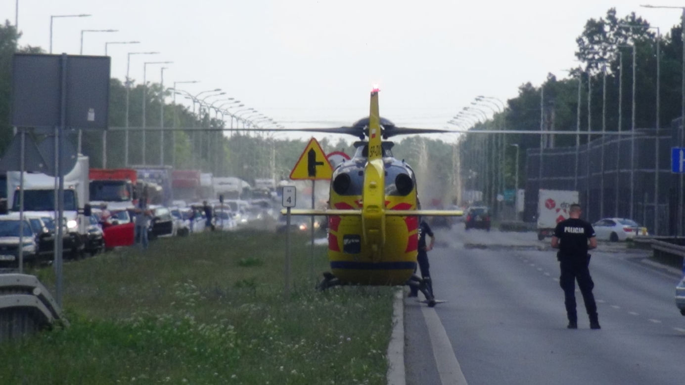 Wypadek miejskiego autobusu w Ząbkach