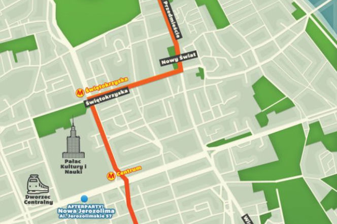 Parada Równości 2015 mapa 