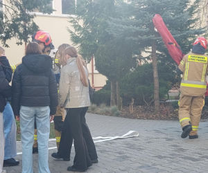 Próbna ewakuacja w zamojskim rolniczaku