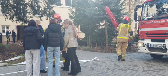 Próbna ewakuacja w zamojskim "rolniczaku"