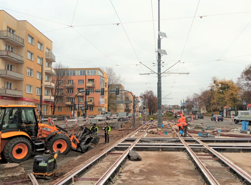 Postępy w budowie linii tramwajowej na Jar. Zdjęcia z placu budowy