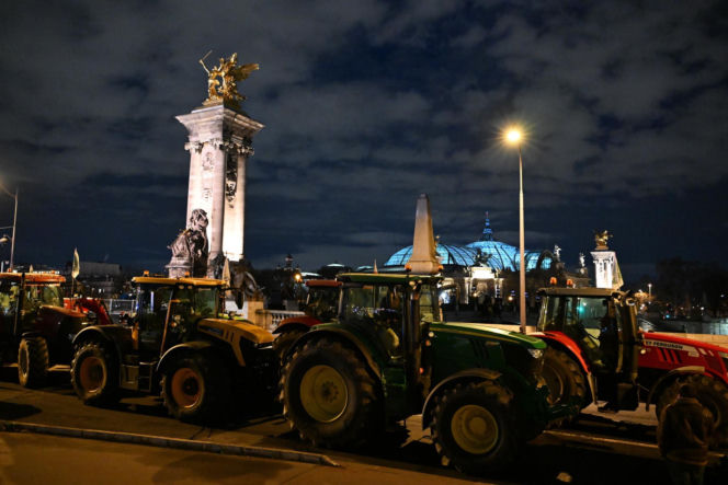 Protestyrolników w Paryżu