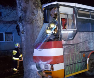 Autobus z dziećmi uderzył w drzewo! Są ranni. Dramat w Trzebiechowie [GALERIA]