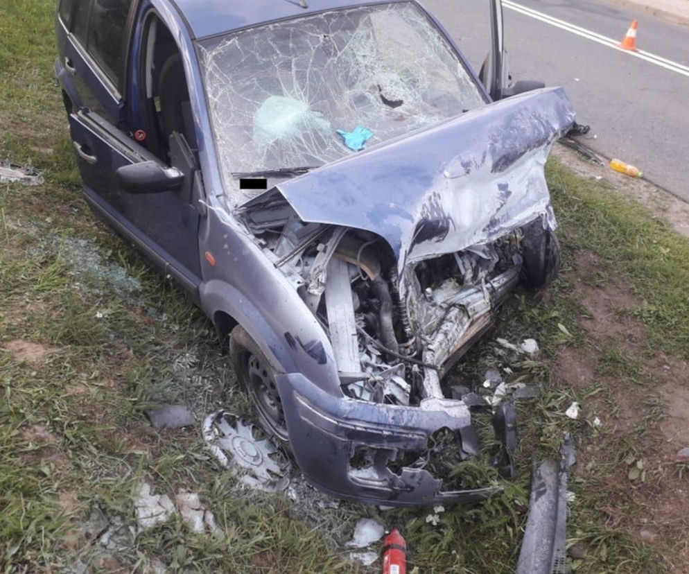 Wypadek w Łączkach Kucharskich
