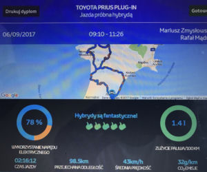 Toyota Prius Plug-in Hybrid - zużycie paliwa 1.4 litra