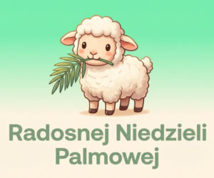 Baranek z palmą na Niedzielę Palmową