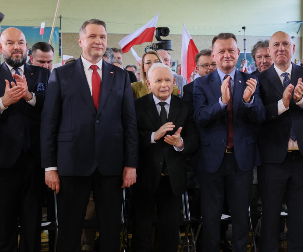 Przemysław Czarnek podczas otwartego spotkania z mieszkańcami Kalisza w hali OSRiR w Kaliszu
