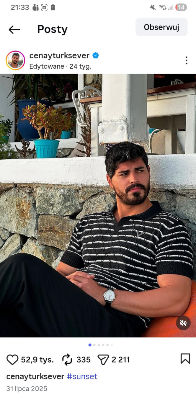 Cenay Turksever prywatnie - Cihan z serialu "Panna młoda"