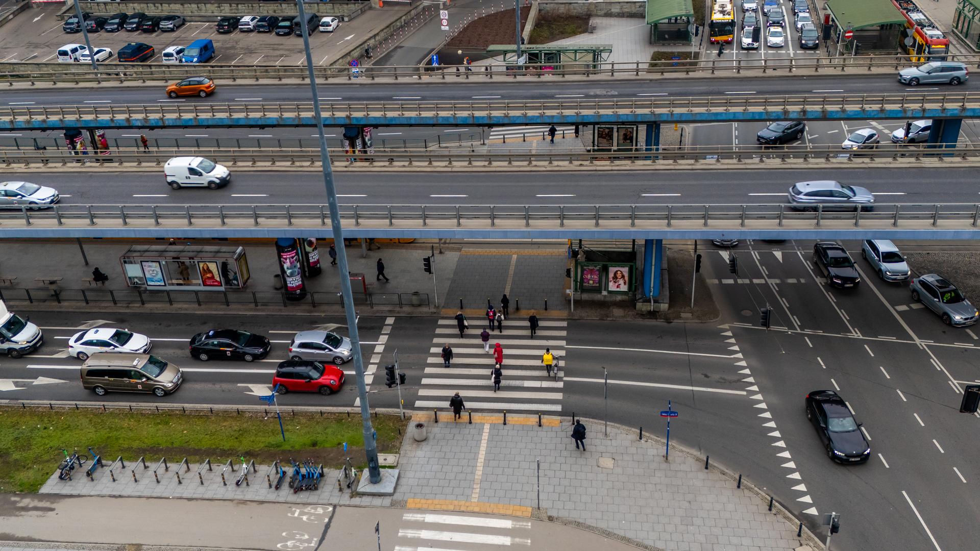 Nowe Centrum Warszawy zimą