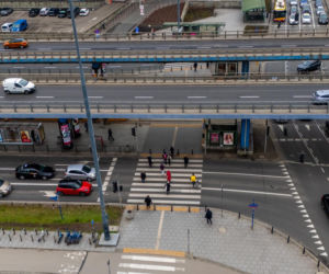 Nowe Centrum Warszawy zimą