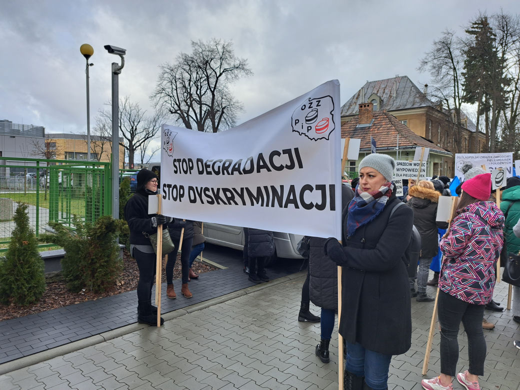 Protest pielęgniarek w Tarnowie
