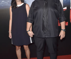 Patryk Vega z żoną Katarzyną na premierze filmu Służby Specjalne