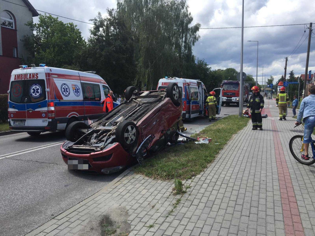 Wypadek na skrzyżowaniu Romanowicza i Parkowej w Tarnowie