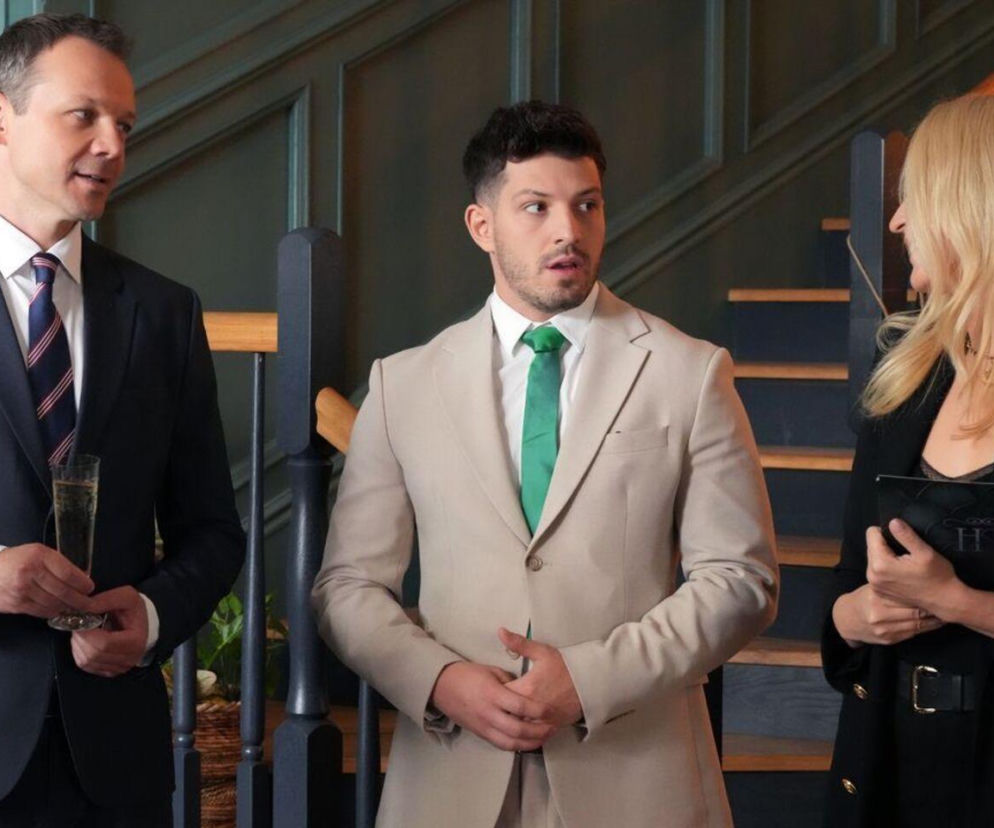Bruno, Justin i Karolina rozmawiają w hotelu. O ich konflikcie w Barwach szczęścia przeczytasz na SE Superseriale.