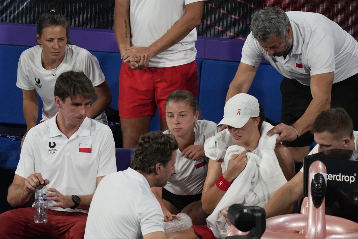 Zapłakana Iga Świątek po porażce w finale United Cup