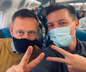 Paweł Rabiej z partnerem Michałem Cessanisem