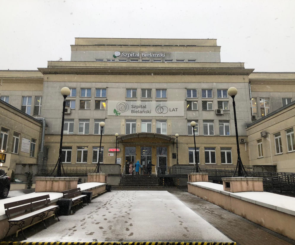 Przerwana kontrola w szpitalu Bielańskim w Warszawie